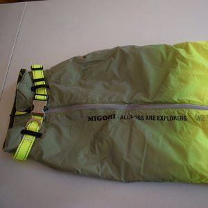Yellow and gray reversible reflective Migohi Dog Jacket Large